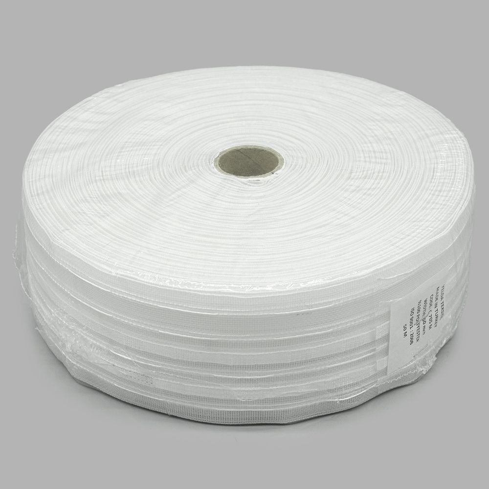 Лента (тесьма) шторная: сборка вафельная (1:2.5) 60 мм / 50 метров, (2 ряда петель, 4 шнура), прозрачный, C705M