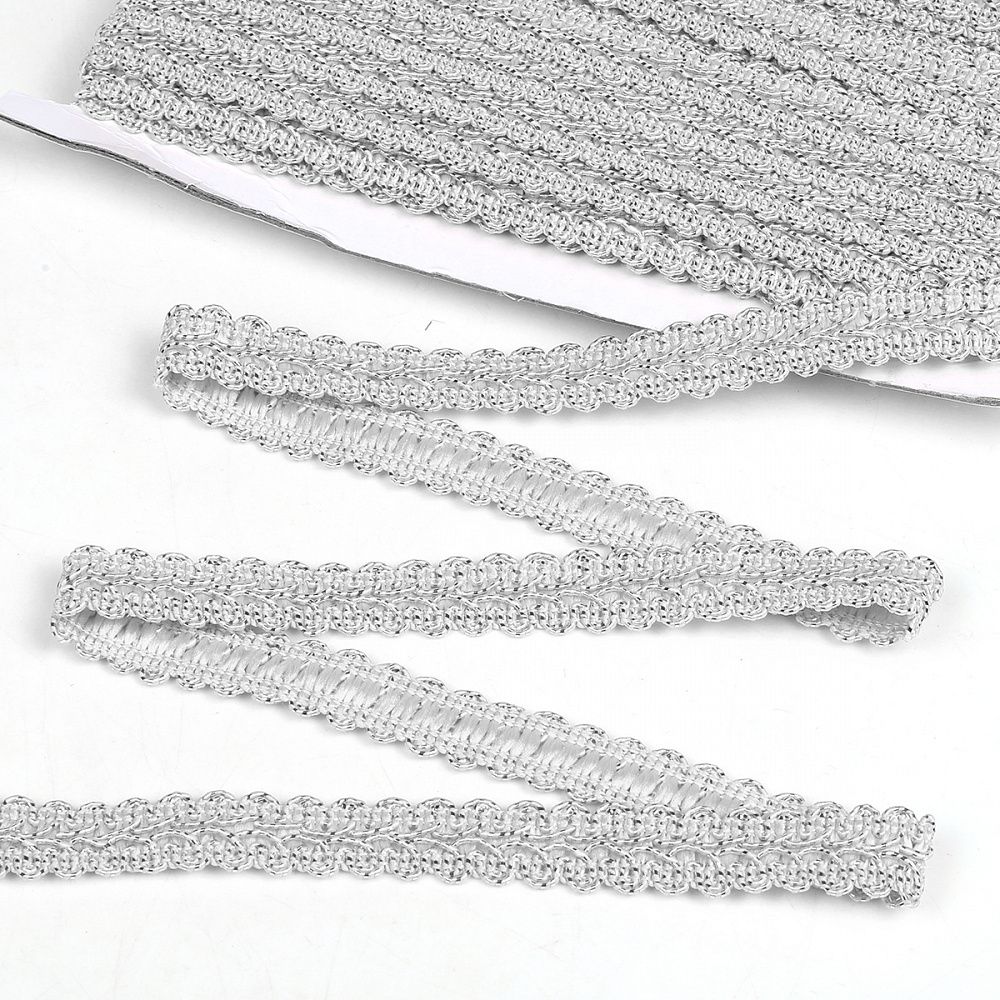 Тесьма отделочная 20 мм, 1-10 цв.серебро уп.13.71м