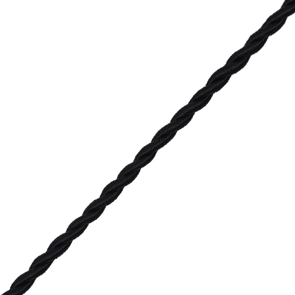 Шнур витой ⌀2.5 мм / 50 метров, вискоза, цв.60 черный