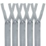 Молния трактор Arta Т6 (6 мм) 1 зам., разъем., 55 см, цв. 074 серый, уп.5 шт