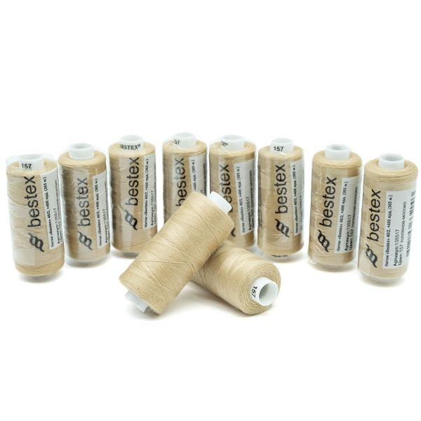 Нитки швейные бытовые Bestex 40/2, 365 м (400 ярд) / 10 кат., 157 старое кружево