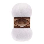 Пряжа Alize (Ализе) Angora Gold Simli / уп.5 мот. по 100 г, 500м, 055 белый A