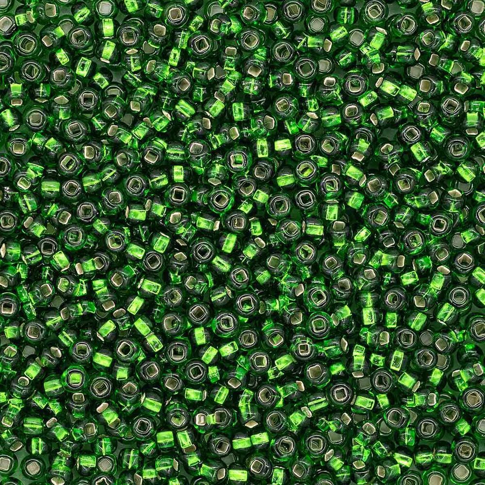 Бисер Preciosa прозрачный, серебряный центр 10/0 (2.3 мм), 100 г (5х20 г), цв. 57120