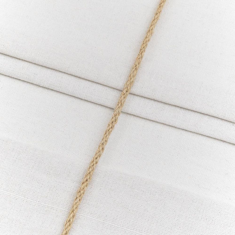 Шнур круглый джут 5.0 мм / 30 метров, 1-Н26 светлый, 23486