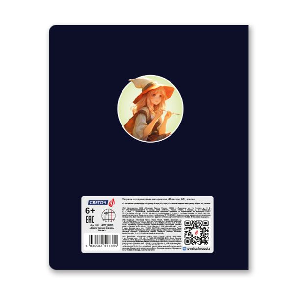 Тетрадь со справочным материалом Ковен тайных знаний, A5+ 48 л. на скобе 65 г/м², белизна 100%, 10 шт, клетка, 00859 Физика, Светоч 48Т7