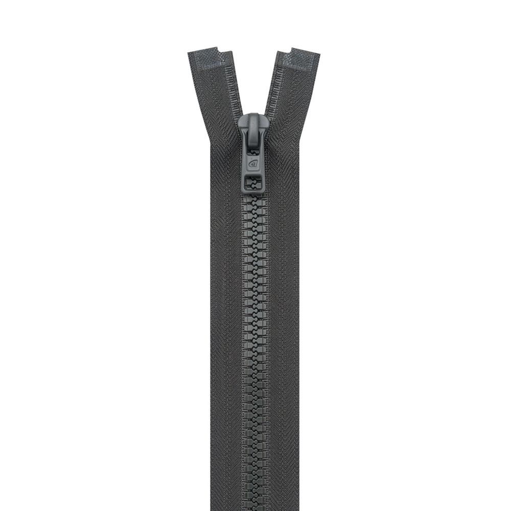 Молния трактор Arta Т6 (6 мм) 1 зам., разъем., 40 см, (2076), A315 графит, НОВЫЙ МАТОВЫЙ ЗАМОК, уп.5 штук