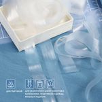 Резинка силиконовая (лента) 18.0 мм / 10 метров, толщ. 0.28.0 мм, матовая, 38005