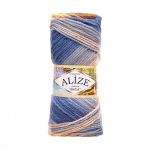 Пряжа Alize (Ализе) Burcum Batik / уп.5 мот. по 100 г, 210м, 7914 секционный