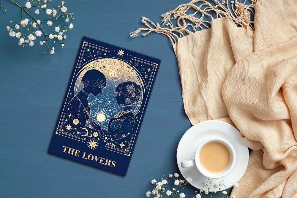 Пазл фигурный деревянный 160 элементов, PZLF-028 Звездное Таро. Влюбленные, Фрея