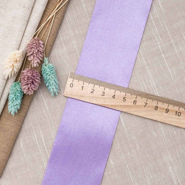 Лента атласная 1-сторонняя 50.0 мм / 22.86±1 метров, 166 т. сиреневый, Globus