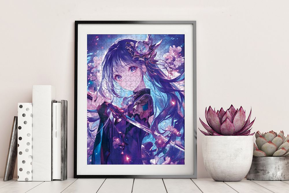 Пазл деревянный 500 элементов, PZLD-010 Воин цветов, Фрея