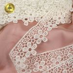 Кружево гипюр (плетёное) 32 мм, 0107 цв.01 белый уп.13,7м, Kruzhevo