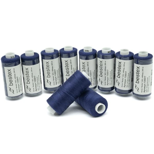 Нитки швейные бытовые Bestex 40/2, 365 м (400 ярд) / 10 кат., 375 фиолетовый