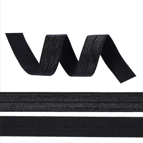 Резинка бельевая (окантовочная) блестящая 20.0 мм / 50 метров, F322 черный