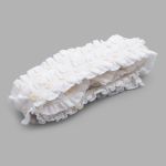 Резинка декоративная с пайетками 13.0 мм / 1 метр, белый, W-035