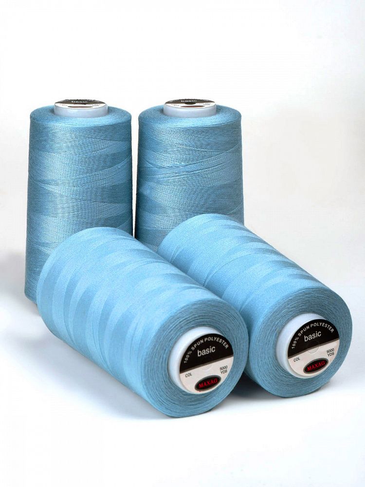 Нитки швейные Max 40/2, 4570 м (5000 ярд), 309 голубой / 4 бобины