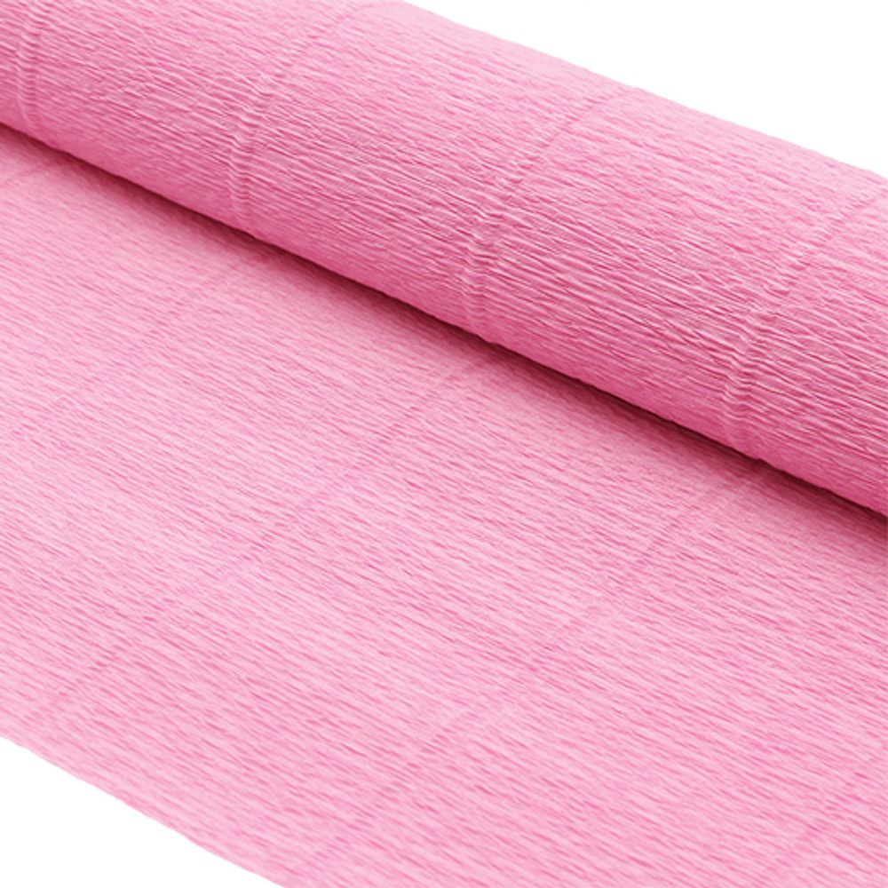 Гофрированная бумага (креповая) 50см, 2,5м, 140г/м², 954 розовая