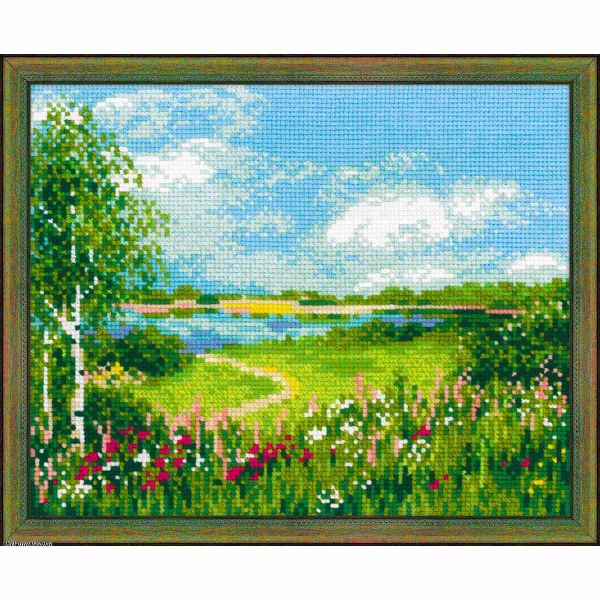 Набор для вышивания нитками Риолис, Тропинка к пруду 30х24см