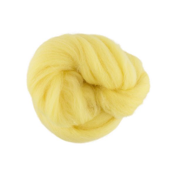Шерсть для валяния (до 29 мкр), 50 г. 1340 лимон, Gamma TFS-050