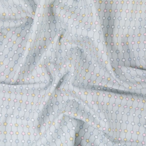 Ткань для пэчворка Peppy Молочные сны фланель, рулон 112 см / 5 метров, МС-15 серый, Peppy