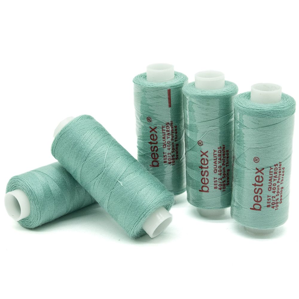 Нитки швейные бытовые Bestex 40/2, 365 м (400 ярд) / 10 кат., 124 темный иней