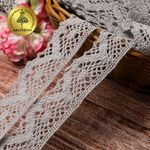 Кружево вязаное (тесьма) 30 мм / 10 метров, цв.25 св.серый, Kruzhevo