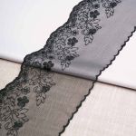 Кружево на сетке 140 мм / 13.72 метра, черный, 3AR3745