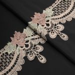 Кружево гипюр (плетёное) 135 мм / 13.7 метров, (интерьерное) коричневый, 3AR2343