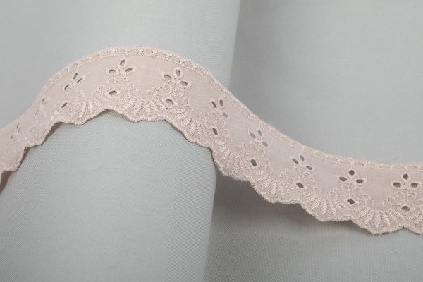 Кружево шитьё 46 мм / 10 м, ±0.2 м, Турция пудровый, Gamma GYEM-4601