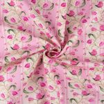 Ткань для пэчворка Peppy Весенний этюд, рулон 112 см / 5 метров, ВЭ-06 Панель розовый, Peppy