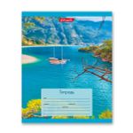 Тетрадь ученическая школьная A5+ 24 л. на скобе, белизна 100% 30 шт, линия, 000379 Яхты, Светоч 24ТСКд5_1_3_2