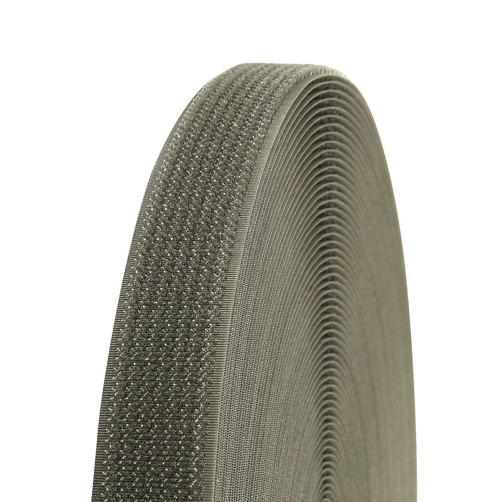 Лента контактная липучка (велкро) гибридная пришивная (2в1) 25 мм / 25 метров, цв.F328 хаки
