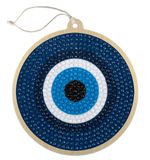 Алмазная (кристальная) мозаика Фрея, подвеска Глаз от сглаза, 8х8 см