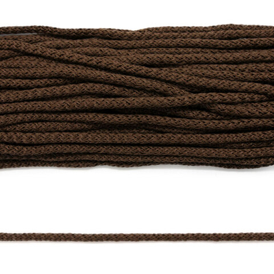 Шнур полипропилен круглый вязаный ⌀6.0 мм / 100 метров, 6-21 коричневый