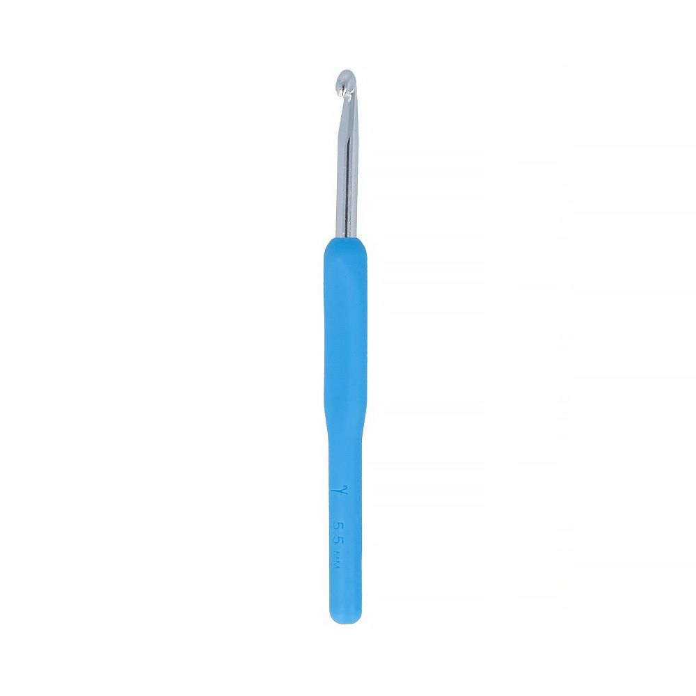 Крючок для вязания с пластиковой ручкой металл ⌀5,5 мм, 14 см, в чехле, Gamma MHP