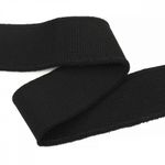 Подвяз (довяз) трикотажный 3.5х80 см, черный, 100% п/э, 5 штук