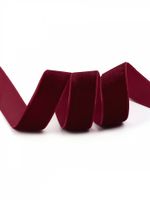 Лента бархатная (тесьма) 20.0 мм / 22.86±1 метров, арт.20VR44 нейлон цв.бордо