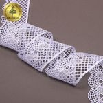 Кружево гипюр (плетёное) 45 мм, TBY.8540E, 01 белый, 13.25м, Kruzhevo