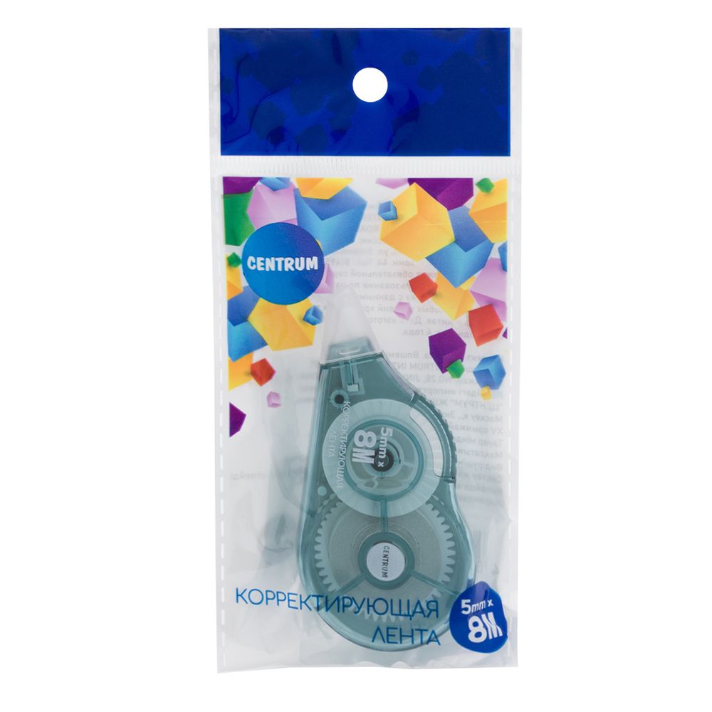 Корректор-лента 5мм х 8м, голубой, 80742