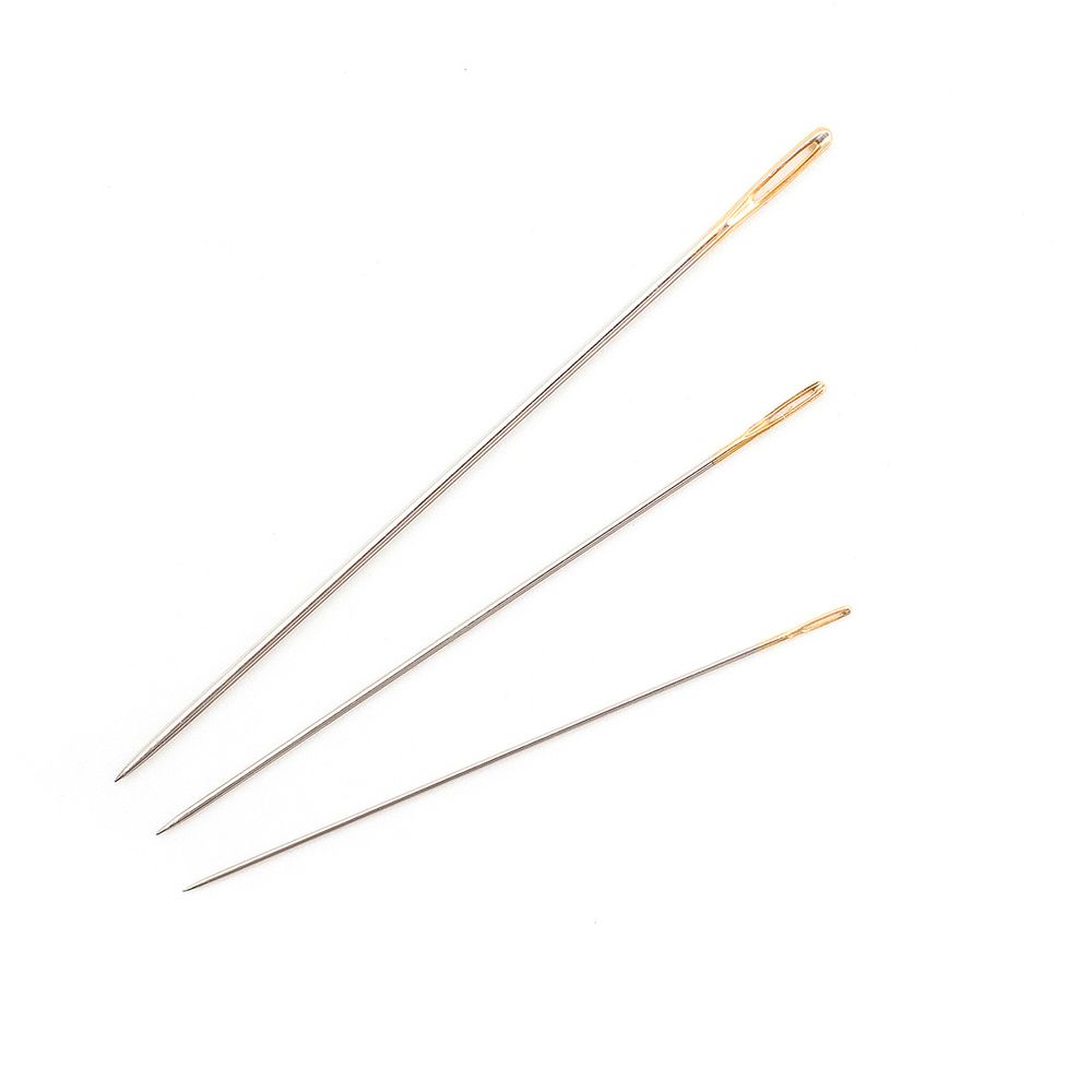 Иглы ручные универсальные, с золотым ушком №3-9, 10 шт, Pony