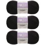 Пряжа Люблю вязать Зефир / уп.3 мот. по 100 г, 295 м, 999 черный