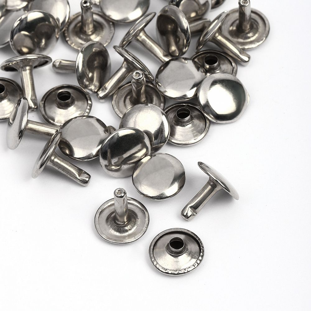 Хольнитены двухсторонние сталь 12х12 мм, №123, TBY.5212 цв. никель уп. 1000 шт, TBY