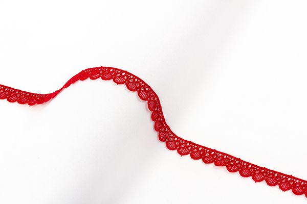 Кружево гипюр (плетёное) 16 мм / 9 ±0.2 м, Турция, GP006RE красный, Gamma GGM-1601