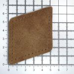 Заплатки пришивные из замши, ромб 6х8,4см с перфорацией, 2 шт, 100% кожа, 32 кэмел, 59115