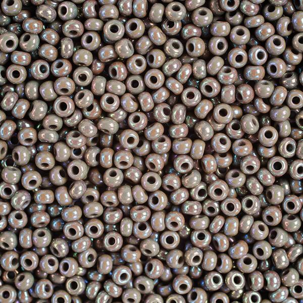 Бисер Preciosa 10/0 (2.3 мм), 100 г (5х20 г), непрозрачный с радужным покрытием, цв. 44020