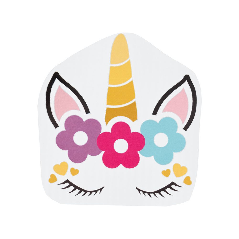 Термотрансфер, 1 шт, М-031 единорог с цветами 13х12 см, Gamma M №01