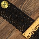 Кружево вязаное (тесьма) 50 мм / 10м, 6368 цв.03 черный, Kruzhevo