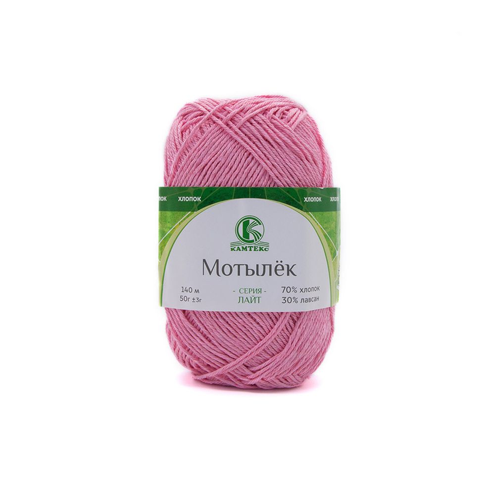 Пряжа Камтекс Мотылек / уп.5 мот. по 50 г, 140 м, 056 розовый