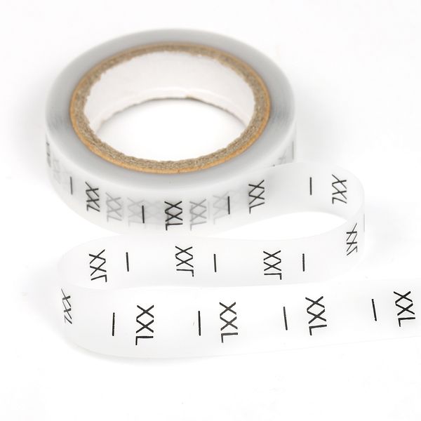 Этикетка-размерник силикон, размер XXL, прозрачный, 15х20 мм, 300 шт