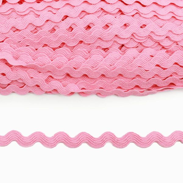 Тесьма вьюнчик 9 мм, 30м (розовый), 30 м